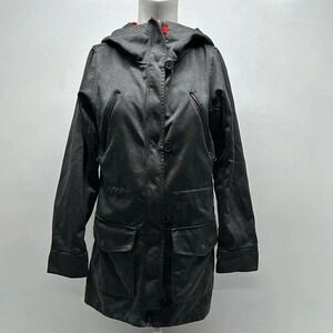 Burton Dry Ride Jacket Coat Ski Snowboarding Winter Hooded Zip Up Gray Womens XS